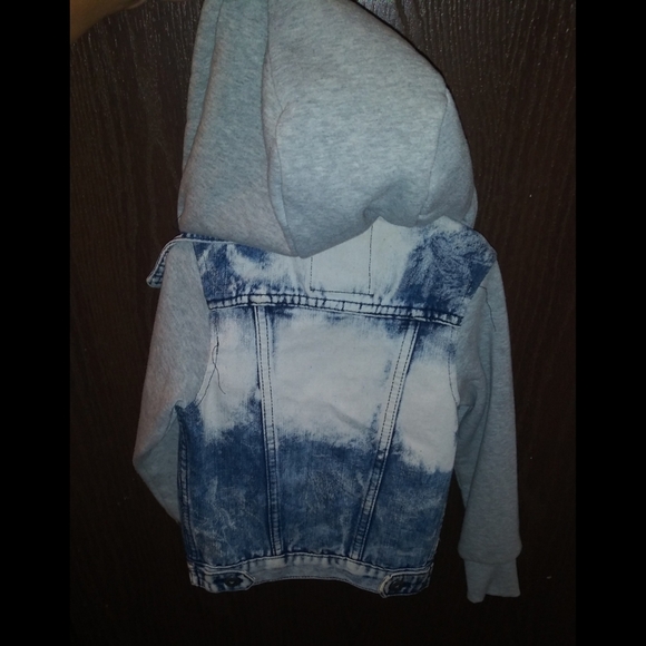 Boys Denim Hoodie Jacket - Picture 3 of 5